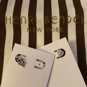 Henri Bendel snake and heart earrings